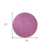 6' Hot Pink Hand Woven Round Rug
