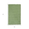 5' X 7' Green Shag Hand Woven Area Rug