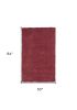5' X 7' Red Shag Hand Woven Area Rug