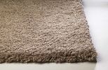 5' X 7' Beige Shag Hand Woven Area Rug