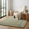 5' X 7' Sage Shag Hand Woven Area Rug