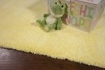 5' X 7' Canary Yellow Shag Hand Woven Area Rug
