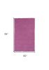 5' X 7' Hot Pink Shag Hand Woven Area Rug