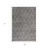 5' X 8' Gray And Ivory Geometric Area Rug