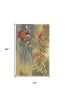 4' X 6' Blue And Green Wool Tropical Botanical Hand Tufted Area Rug