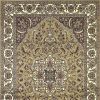 8' Beige And Ivory Floral Medallion Octagon Rug