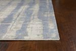 3' X 5' Gray And Ivory Abstract Hand Loomed Area Rug