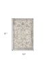 5' X 8' Ivory And Gray Floral Medallion Area Rug