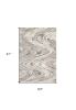 5' X 8' Gray And Tan Abstract Area Rug