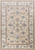 8' X 10' Beige And Ivory Floral Medallion Area Rug
