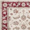 8' X 10' Red And Ivory Floral Medallion Area Rug