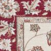 8' X 10' Red And Ivory Floral Medallion Area Rug