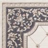 8' X 10' Ivory And Gray Floral Area Rug