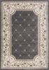 8' X 10' Gray And Ivory Floral Area Rug
