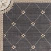 8' X 10' Gray And Ivory Floral Area Rug