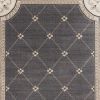 8' X 10' Gray And Ivory Floral Area Rug