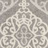 7' X 11' Silver Geometric Mosaic Uv Treated Indoor Area Rug