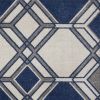 8' X 11' Blue Ivory And Gray Geometric Area Rug