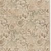 8' X 11' Ivory And Brown Floral Medallion Area Rug