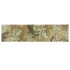 10' Moss Green And Yellow Wool Tropical Botanical Hand Tufted Runner Rug