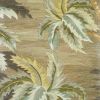 10' Moss Green And Yellow Wool Tropical Botanical Hand Tufted Runner Rug