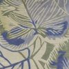 10' Blue Green And Beige Wool Tropical Botanical Hand Tufted Runner Rug