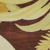 10' Coral Green And Ivory Wool Tropical Botanical Hand Tufted Runner Rug