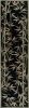 10' Black Green And Brown Wool Tropical Botanical Hand Tufted Runner Rug