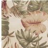 10' Beige Green And Pink Wool Botanical Leaves Hand Tufted Runner Rug