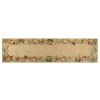 10' Beige Red And Green Wool Tropical Floral Hand Tufted Runner Rug