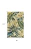10' Ivory Teal And Green Wool Tropical Botanical Hand Tufted Runner Rug
