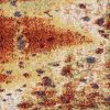 6' X 9' Blue Rust And Orange Abstract Area Rug