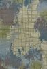 6' X 9' Blue And Green Abstract Area Rug