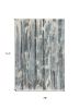7' X 10' Teal Blue And White Abstract Area Rug