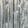 7' X 10' Teal Blue And White Abstract Area Rug