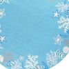 8' Blue Gray And White Fish and Coral Hand Tufted Round Rug