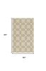 5' X 8' Ivory And Brown Wool Geometric Hand Tufted Area Rug