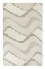 5' X 8' Ivory And Gray Wool Abstract Hand Tufted Area Rug