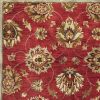 5' X 8' Sienna Gold And Green New Zealand Lambs Wool Floral Vines Hand Tufted Area Rug