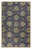 5' X 8' Dark Gray Green And Brown Wool Floral Hand Tufted Area Rug