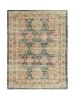7' X 9' Brick Red Green And Brown Jute Southwestern Handmade Area Rug