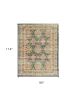 7' X 9' Brick Red Green And Brown Jute Southwestern Handmade Area Rug