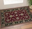 2' X 3' Red Black And Gold Floral Medallion Area Rug