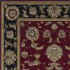 2' X 3' Red Black And Gold Floral Medallion Area Rug