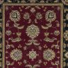 2' X 3' Red Black And Gold Floral Medallion Area Rug