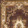 2' X 3' Plum And Ivory Floral Medallion Area Rug