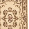 2' X 3' Beige And Brown Floral Medallion Area Rug