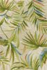 2' X 3' Sand Green And Blue Botanical Leaves Hand Tufted Area Rug