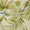 2' X 3' Sand Green And Blue Botanical Leaves Hand Tufted Area Rug