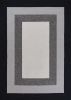 2' X 3' Black And Gray Geometric Hand Hooked Area Rug